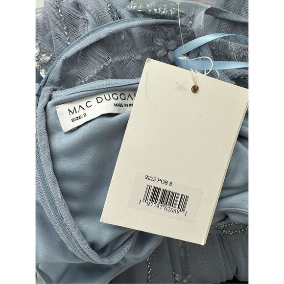 NWT MAC DUGGAL High Neck Sleeveless Embellished A Line Dress Size 8 $498 - Picture 11 of 11